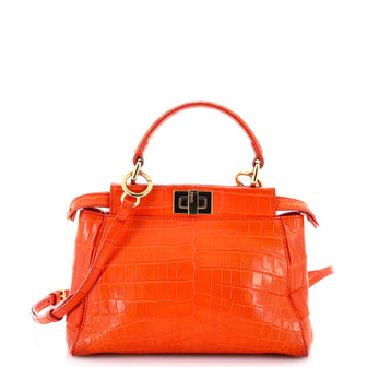 Fendi Peekaboo Bag Crocodile Mini