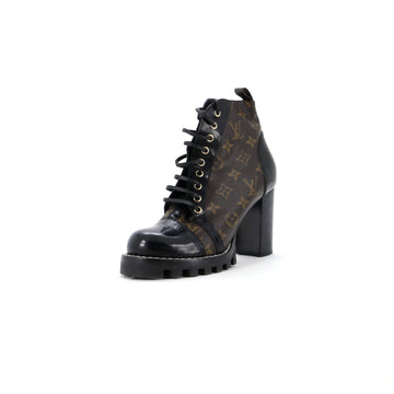 Louis Vuitton Women's Star Trail Ankle Boots Monogram Canvas with Patent