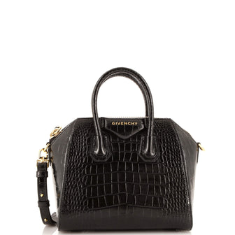 Givenchy Antigona Bag Crocodile Embossed Leather Mini