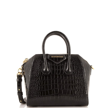 Givenchy Antigona Bag Crocodile Embossed Leather Mini