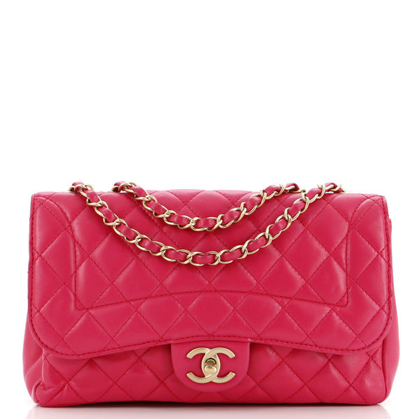Chanel Mademoiselle Chic Flap Bag Quilted Lambskin Medium Pink 2999611