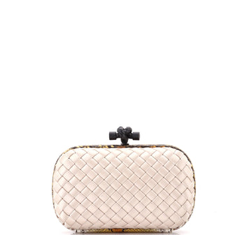 Bottega Veneta Box Knot Clutch Intrecciato Satin Small