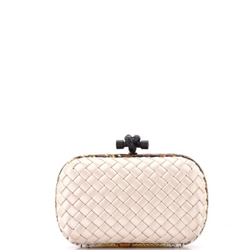 Bottega Veneta Box Knot Clutch Intrecciato Satin Small