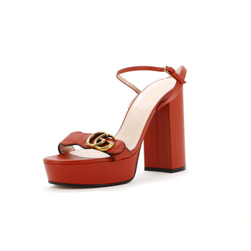 Gucci Women's GG Marmont Block Heel Sandals Leather