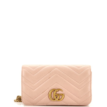 Gucci GG Marmont Chain Flap Bag Matelasse Leather Mini