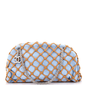 Chanel Just Mademoiselle Bag Woven Denim Large