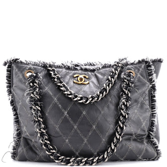Chanel Tweedy Tote Quilted Leather Medium