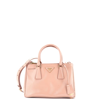 Prada Double Zip Lux Tote Saffiano Leather Mini