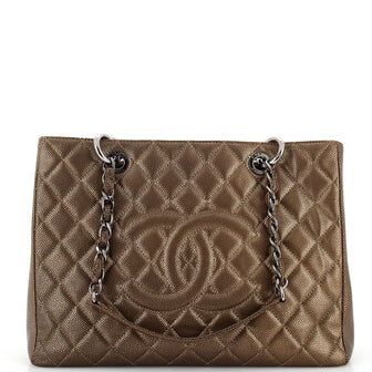 Chanel Grand Shopping Tote Quilted Caviar