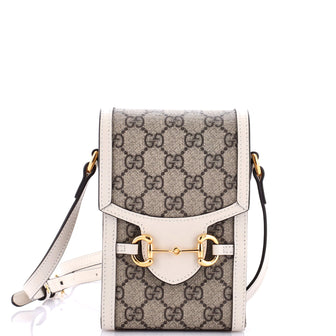 Gucci Horsebit 1955 Crossbody Bag GG Coated Canvas Mini