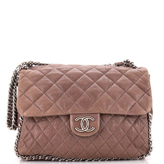 Chanel Chain Around Flap Bag Quilted Leather Maxi
