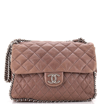 Chanel Chain Around Flap Bag Quilted Leather Maxi