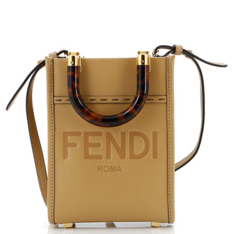 Fendi Sunshine Shopper Tote Leather Mini