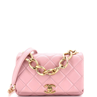 Chanel Color Match Flap Bag Quilted Lambskin Small