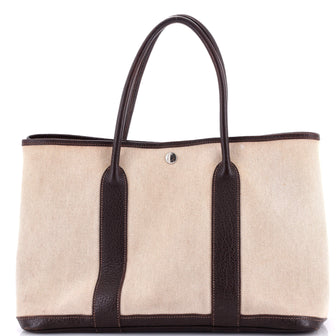 Hermes Garden Party Tote Toile and Leather 36