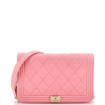 Chanel Boy Wallet on Chain Quilted Caviar