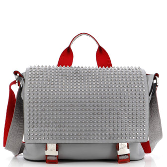 Christian Louboutin Loubiclic Messenger Bag Spiked Leather