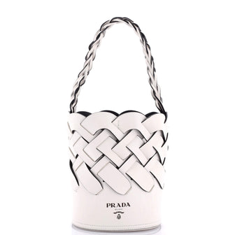 Prada Tress Bucket Bag Leather Small