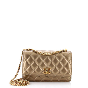 Chanel Pearl Crush Wallet on Chain Quilted Iridescent Lambskin