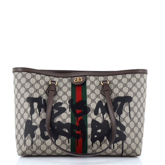 Balenciaga x Gucci The Hacker Project Tote Graffiti BB Coated Canvas Medium