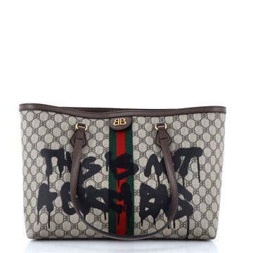 Balenciaga x Gucci The Hacker Project Tote Graffiti BB Coated Canvas Medium
