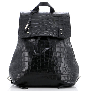 Saint Laurent Sac de Jour Backpack Crocodile Embossed Leather Medium
