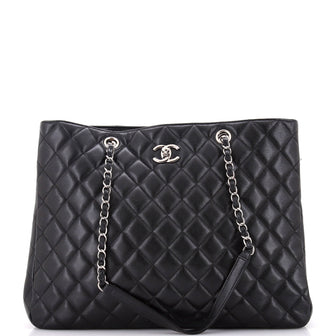 Chanel Classic CC Shopping Tote Quilted Caviar Large