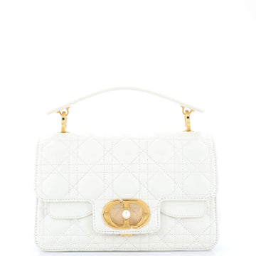 Christian Dior Jolie Top Handle Bag Cannage Quilt Lambskin Small