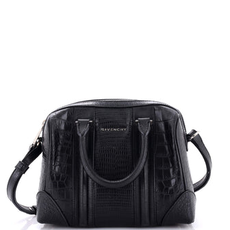 Givenchy Lucrezia Duffle Bag Crocodile Embossed Leather Small