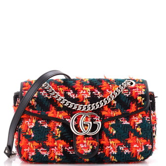 Gucci GG Marmont Flap Bag Tweed Small