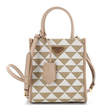 Prada Symbole Shopper Tote Jacquard Mini