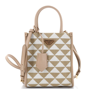 Prada Symbole Shopper Tote Jacquard Mini