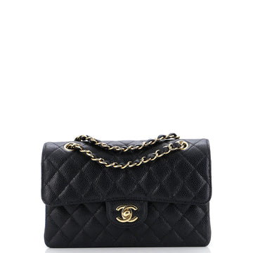 Chanel Classic Double Flap Bag Quilted Caviar Small