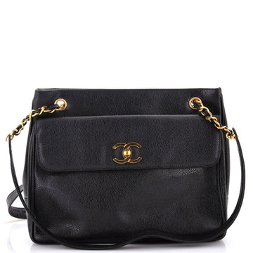 Chanel Vintage Front Pocket Tote Caviar Medium