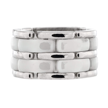 Chanel Ultra Link Ring 18K White Gold and Ceramic Large