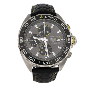 Tag Heuer Formula 1 Senna Calibre 16 Chronograph Automatic Watch Stainless Steel and Leather 44