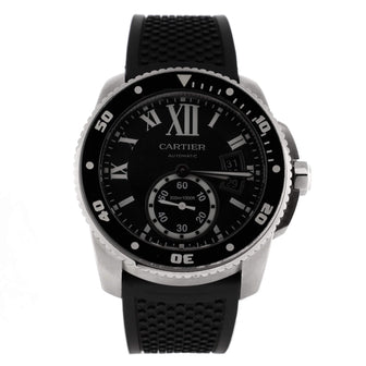 Cartier Calibre de Cartier Automatic Watch Stainless Steel and Rubber with Ceramic 42