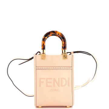 Fendi Sunshine Shopper Tote Leather Mini