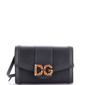 Dolce & Gabbana DG Amore Wallet on Strap Leather