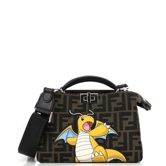 Fendi x FRGMT Pokemon Peekaboo ISeeU Bag Embellished Zucca Canvas Small