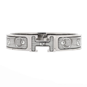 Hermes Clic H Bracelet Printed Enamel Narrow