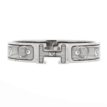 Hermes Clic H Bracelet Printed Enamel Narrow