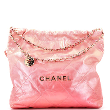 Chanel 22 Chain Hobo Quilted Calfskin Medium