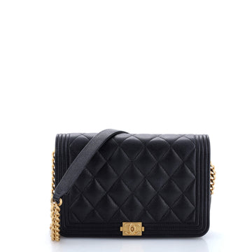 Chanel Boy Flap Bag Quilted Caviar Small