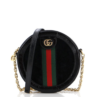 Gucci Ophidia Round Shoulder Bag Suede Mini