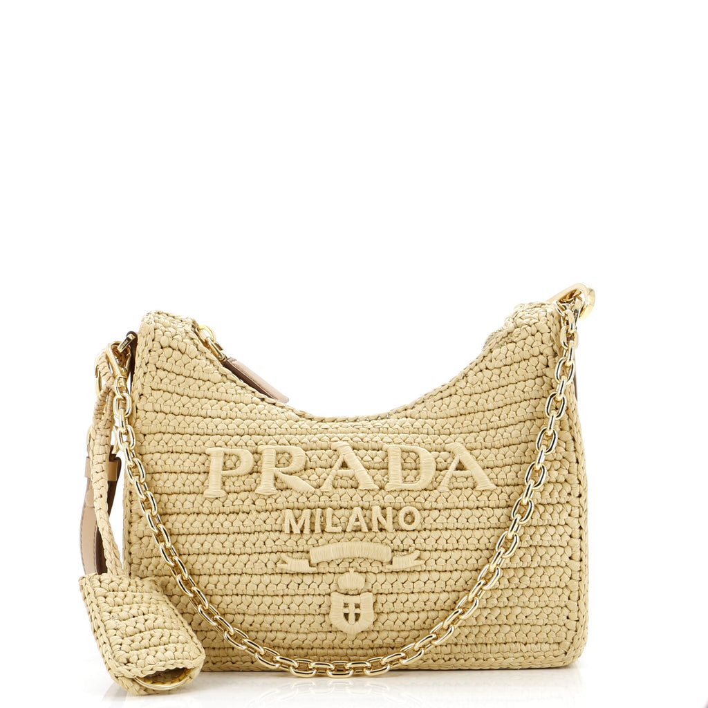 PRADA バック Natural Prada Jardinière Mini Linen Blend Bag | PRADA - United States