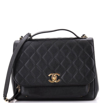 Chanel Business Affinity Flap Bag Quilted Caviar Large