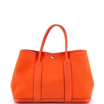 Hermes Garden Party Tote Toile and Leather 36