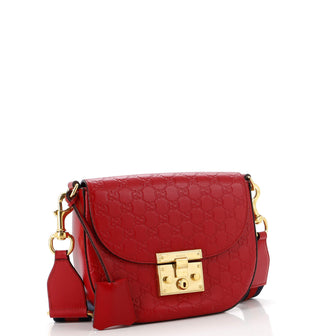 Gucci Padlock Saddle Shoulder Bag Guccissima Leather Medium
