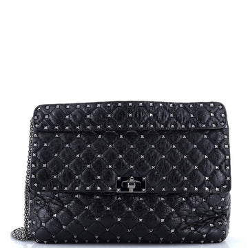 Valentino Garavani Rockstud Spike Flap Bag Quilted Leather Large